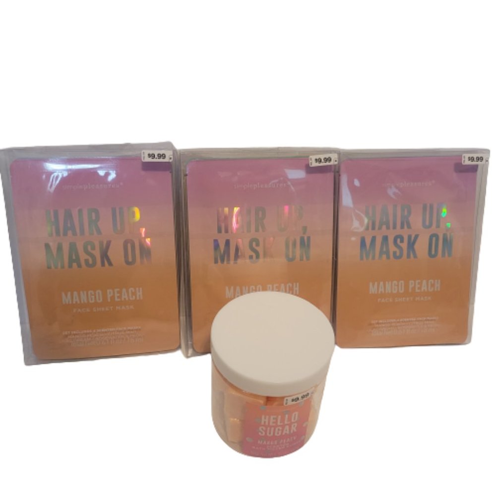 Simple Pleasures Hair Up, Mask On Face Mask and Bath Fizzer Cubes